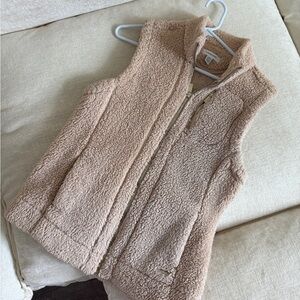 Calvin Klein Woman’s Tan Sherpa Vest